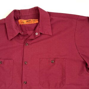 Red Kap Mens Work Shirt XL Red Industrial Uniform